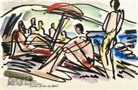 Am Strand von Positano (Amalfiküste), 1963