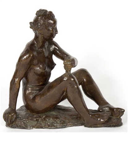 sitzende mit tuch by otto charles banninger