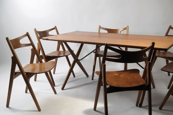 Esstisch At 303 Und Sechs Stuhle Ch 29 Set Of 7 By Hans J Wegner On Artnet