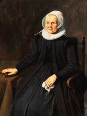 old lady black dress