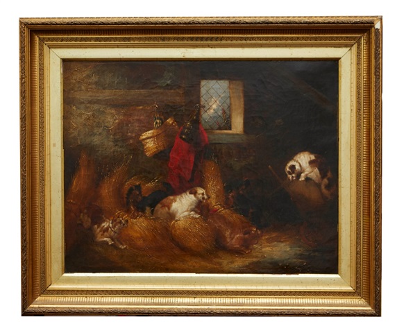Barn Scene With Terriers Ratting By George Armfield On Artnet
