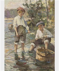 Boys fishing, 1967
