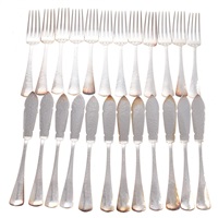 C. J. Vander Sterling 24-pc Fish Set, 1980