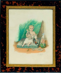 Sitzendes Kind mit Spielzeug auf einem..., 1836 Sitzendes Kind mit Spielzeug auf einem..., 1836