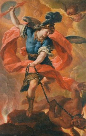 the archangel michael defeating