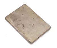 A sterling silver cigarette box, 1935 A sterling silver cigarette box, 1935