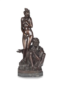 A patinated bronze Orientalist figural group , 1920 A patinated bronze Orientalist figural group , 1920