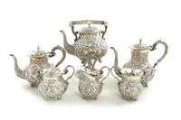 American silver six-piece tea and coffee...