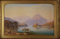 Veduta del Lago Trasimeno con la Rocca del..., 1858 Veduta del Lago Trasimeno con la Rocca del..., 1858