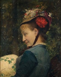 Portrait d'élégante au chapeau fleuri, 1879 Portrait d'élégante au chapeau fleuri, 1879
