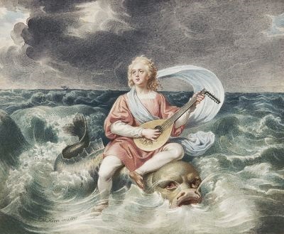 Der Arme Sanger Arion Auf Dem Delphin Illustration For Ballad Of Same Name By Joseph Christian Von Zedlitz By Matthaus Kern On Artnet