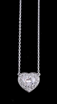 A diamond heart pendant by Tabbah