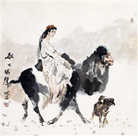 MA ZHEN SHENG CHINESE PAINTING (ATTRIBUTED TO )