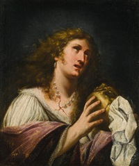 MARY MAGDALENE, HOLDING A SKULL