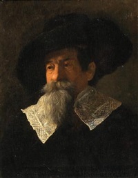 Man with Lace Collar and Wide-Brimmed Hat in the Man with Lace Collar and Wide-Brimmed Hat in the