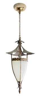 ARTS & CRAFTS HANGING LIGHT, CIRCA 1900, 1900 ARTS & CRAFTS HANGING LIGHT, CIRCA 1900, 1900