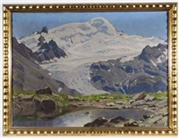 Gletscher wohl im Stubaital mit Grünausee Gletscher wohl im Stubaital mit Grünausee