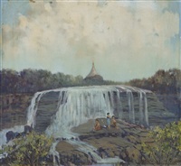 PAGODA AND THE WATERFALL, 1963