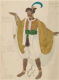 A sketch for a costume of an extra in Michail... A sketch for a costume of an extra in Michail...