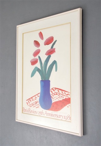 Repro.14/"x10/" HB4//77 David Hockney Paris Review 1981 Mini Poster Pop Art Auth