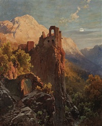 Ruine Kühbach bei Bozen, 1890