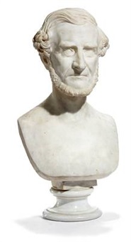 A portrait bust of Frederik Hammerich, 1881