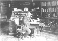 Thoman Edison dictating in his office, 1908–1908