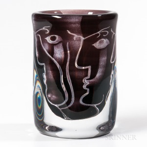 Ingeborg Lundin For Orrefors Ariel Art Glass Vase By Ingeborg