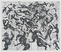 Große Sammlung von 17 Radierungen in..., 1981–1989 Große Sammlung von 17 Radierungen in..., 1981–1989