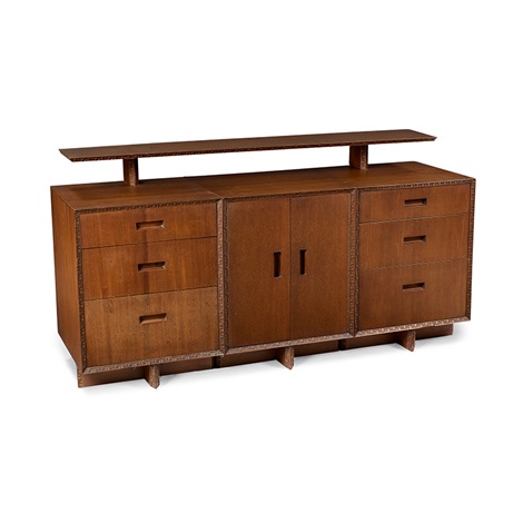 Three Drawer Cabinets Pair And A Two Door Cabinet By Frank Lloyd