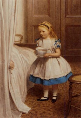 blue and white pinafore dress