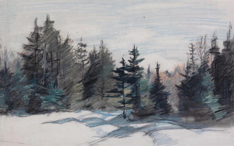Winter Forest Scene By Frederick Simpson Coburn On Artnet