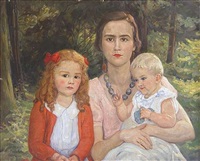 Mutter mit zwei Kindern, 1933