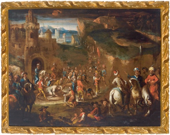 Christus fällt unter dem Kreuz by I. de Ponte on artnet