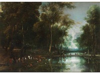 BELEBTE WALDLANDSCHAFT MIT TEICH BELEBTE WALDLANDSCHAFT MIT TEICH