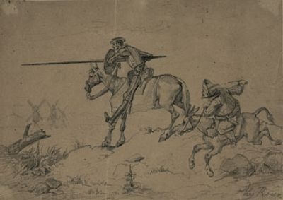 Don Quichotte Und Sancho Pansa Sketch By Gustave Roux On Artnet