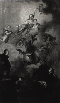 The Immaculate Conception appearing to a group... The Immaculate Conception appearing to a group...