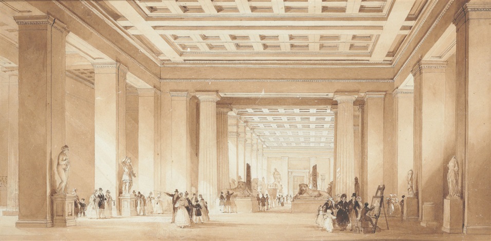 View Of The Egyptian Rooms At The British Museum London By