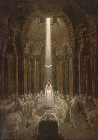 parsifal and the holy grail by seymour millais stone on artnet