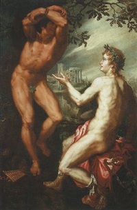 apollo and marysas by friedrich sustris