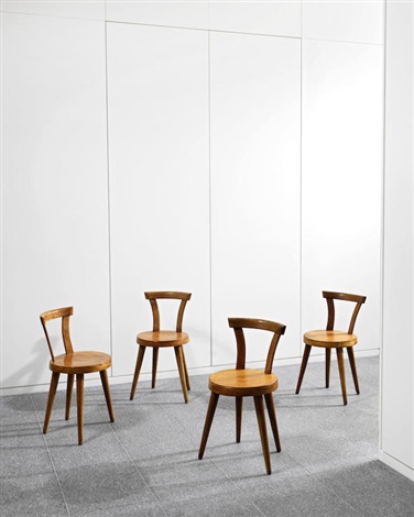 Four Lequipement De La Maison Three Legged Chairs By
