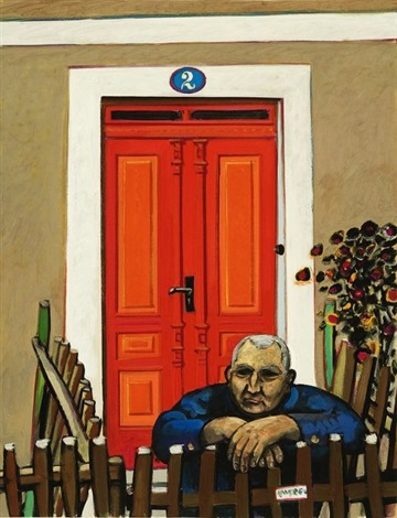 Die rote Tür by Wolfgang Mattheuer on artnet