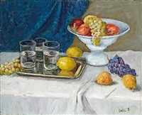 Table Still Life with Grapes