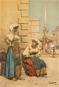 two women by giuseppe aureli