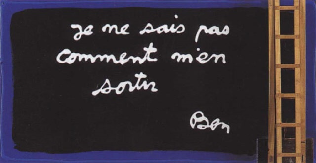 je ne sais pas comment men sortir by ben vautier on artnet