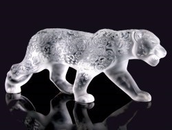 lalique crystal leopard