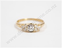 NZ Colonial 18ct Seven Stone Diamond Bridge Ring