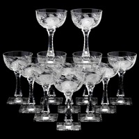 Hawkes, Set of Twelve ChrysanthemumChampagne... Hawkes, Set of Twelve ChrysanthemumChampagne...