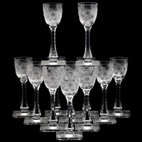 Hawkes, Set of Twelve ChrysanthemumCordials Hawkes, Set of Twelve ChrysanthemumCordials