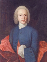 Portrait of Jorgen Wichmand in a blue jacket and Portrait of Jorgen Wichmand in a blue jacket and